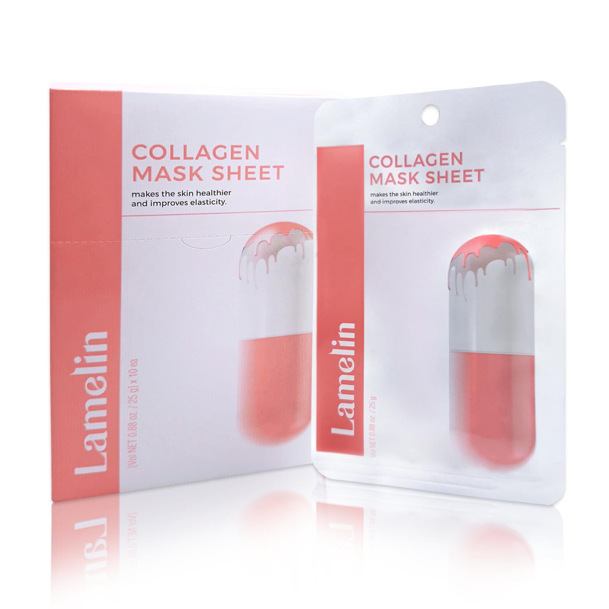 Lamelin COLLAGEN HYDROGEL MASK 10枚　韓国コスメ Amazon.com : Lamelin Collagen Niacinamide Sheet Mask, 10 Pack, Sea